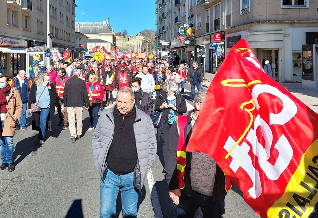 Départ de la manifestation caennaise